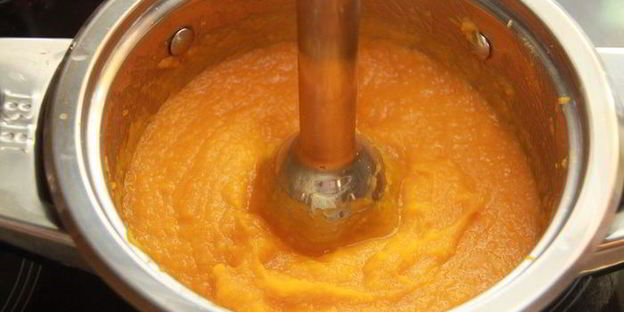 тыквенный суп-пюре с гребешками