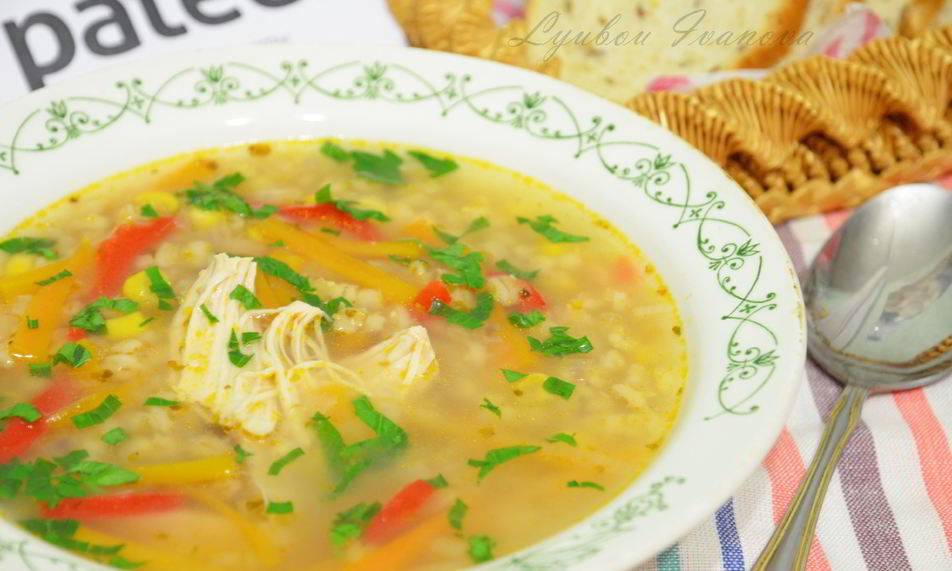 Рецепт супа с кукурузой и сладким перцем