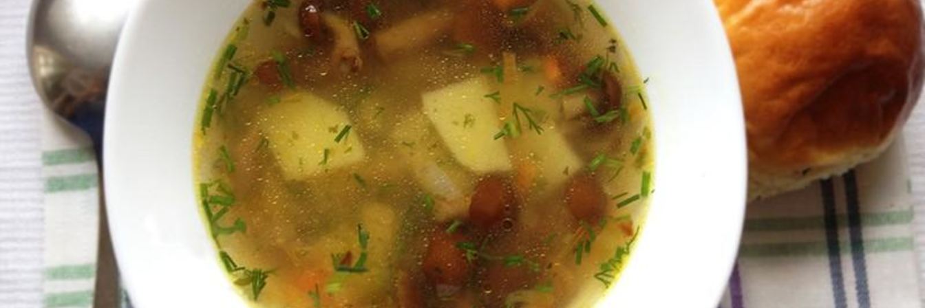 Суп с опятами замороженными