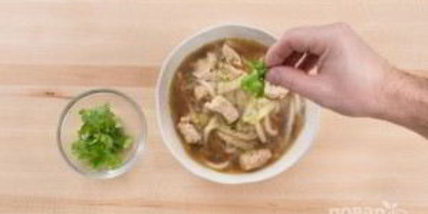 суп удон с курицей