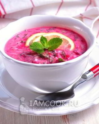 Холодный свекольник на кефире