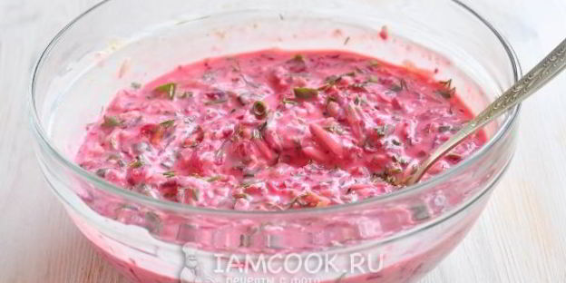 холодный свекольник на кефире