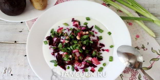 классический холодный свекольник на кефире