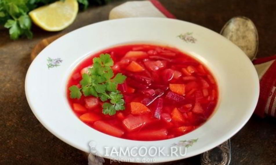 Рецепт постного горячего свекольника