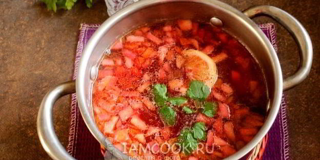 постный горячий свекольник