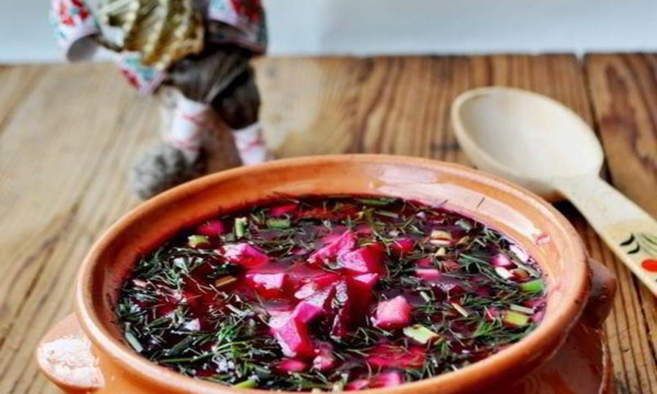 Рецепт свекольника холодного с ветчиной