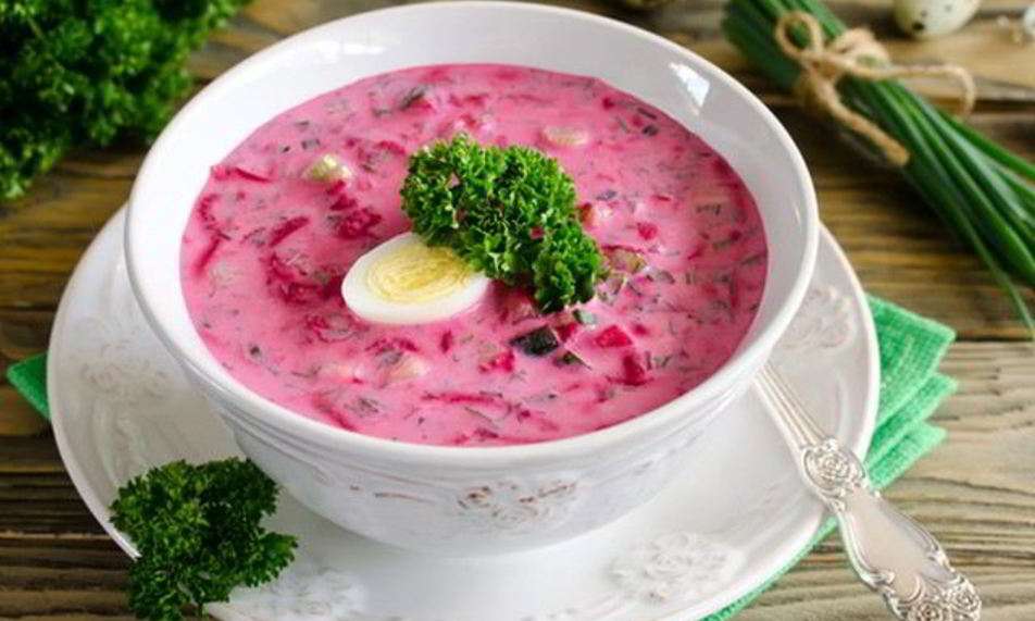 Рецепт свекольника на кефире с огурцом и перепелиными яйцами