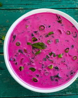 Свекольник на кефире со свежей свеклой