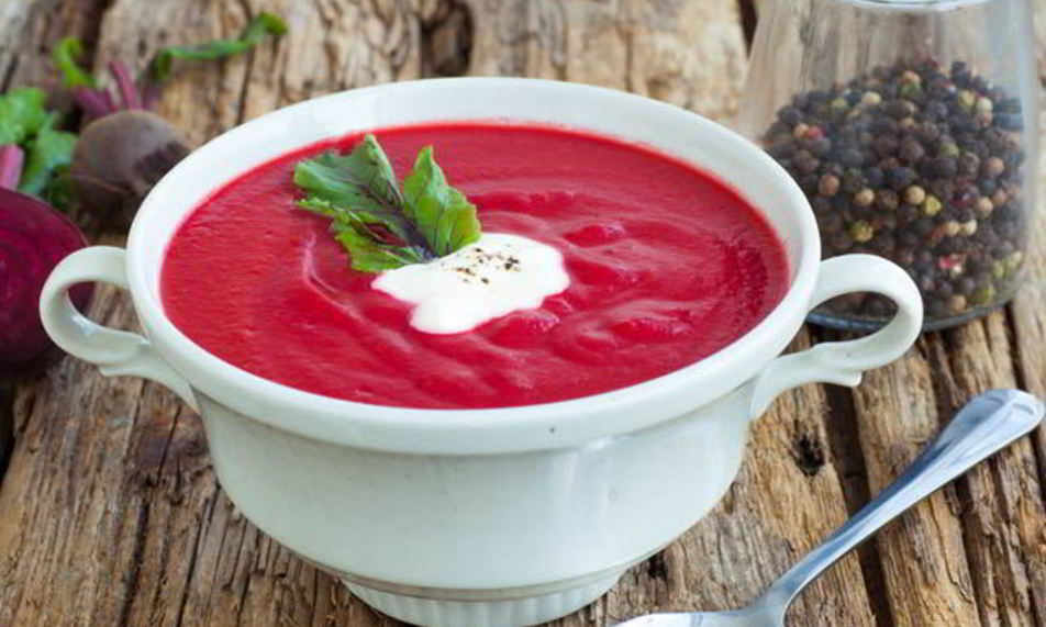 Рецепт свекольника-пюре из запеченных овощей на кефире