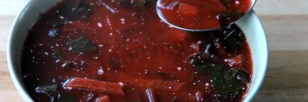 Свекольник с ботвой и курой