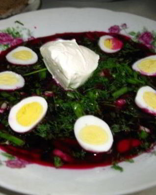 Свекольник с ботвой