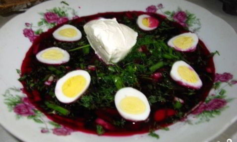 Рецепт свекольника с ботвой