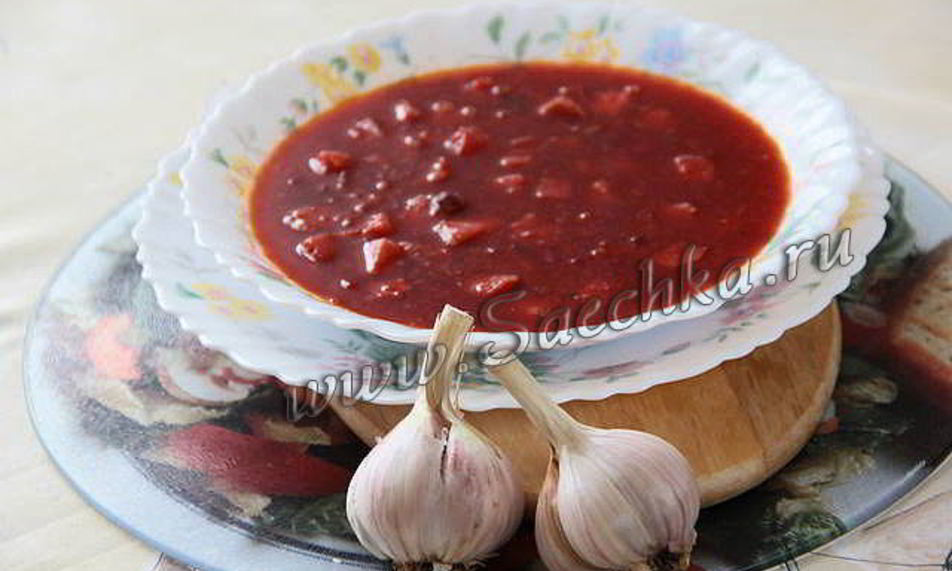 Рецепт свекольника с фасолью и грибами