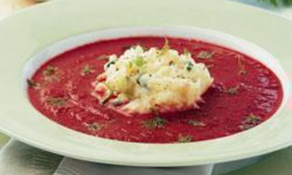 Рецепт свекольника с фенхелем и овощным пюре