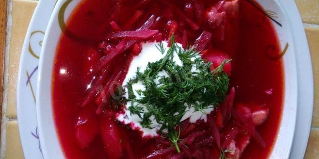 свекольник с говядиной