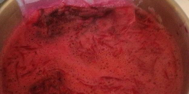 свекольник с грибными пельмешками