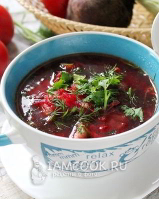 Свекольник с капустой