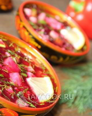 Свекольник с курицей