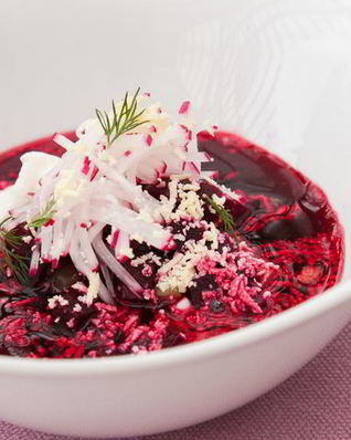 Свекольник с соленым огурцом