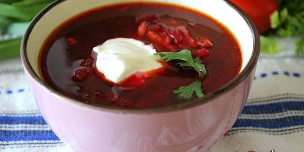 свекольник с цыпленком