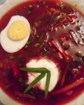 Свекольник с ветчиной