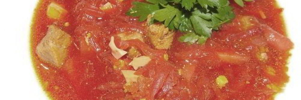 Свекольник со свининой