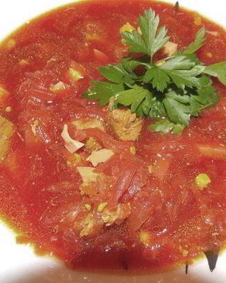 Свекольник со свининой