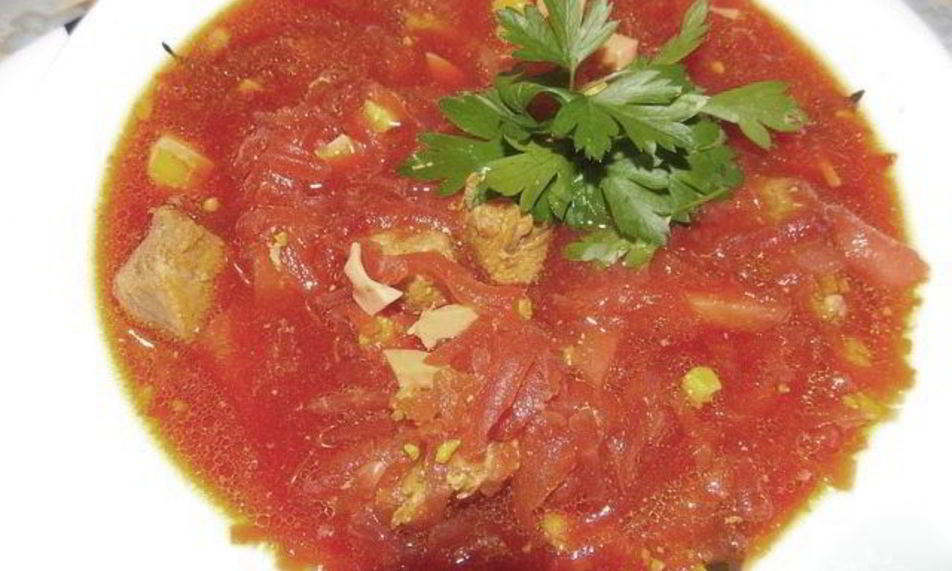 Рецепт свекольника со свининой