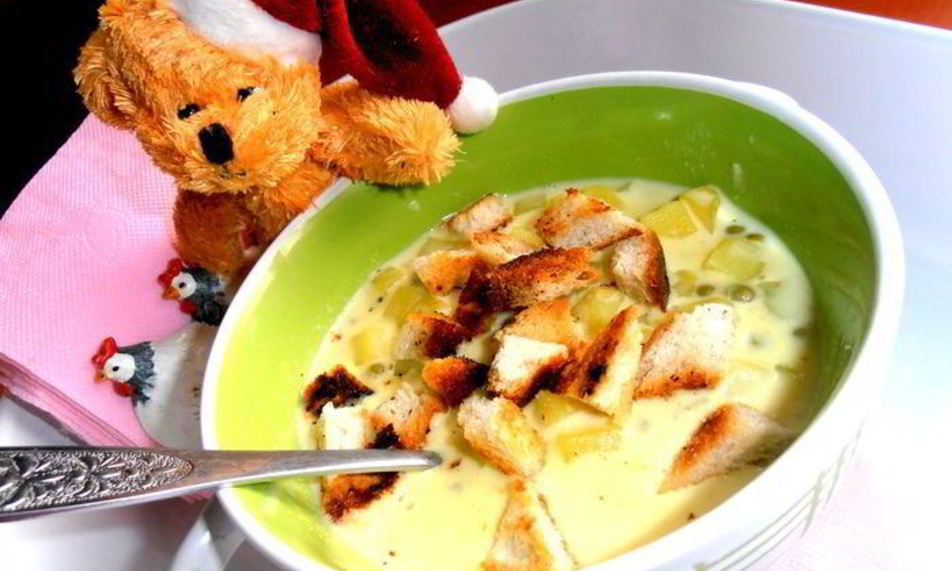 Рецепт любимого сырного супчика сына