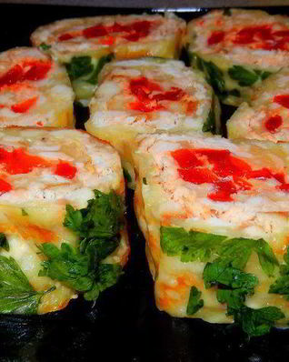Супербыстрый сырно-курино-перечный рулет