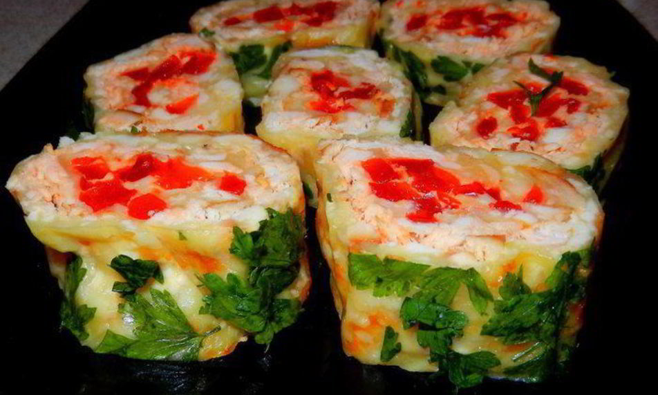 Рецепт супербыстрого сырно-курино-перечный рулет