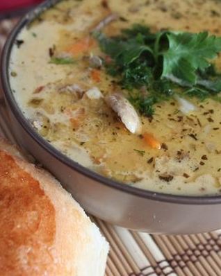 Сырно-чесночный чешский суп