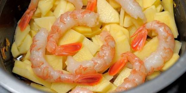 сырный крем суп с креветками