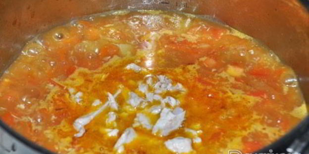 сырный куриный суп с помидорами