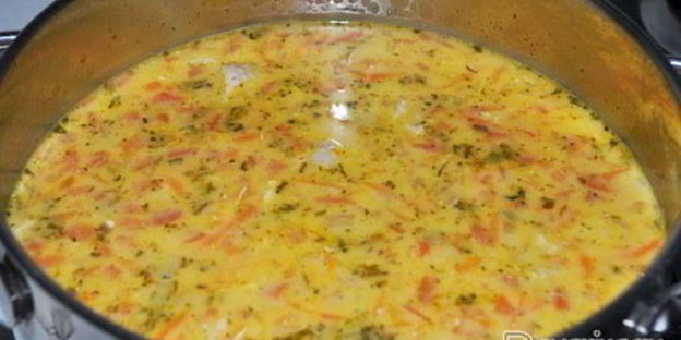 сырный куриный суп с помидорами