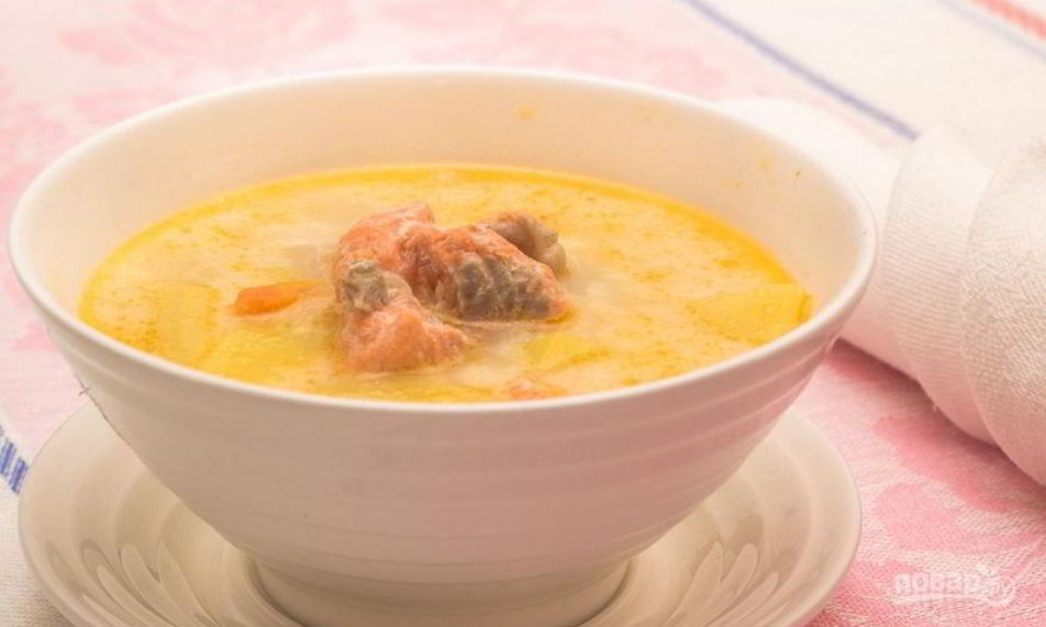 Рецепт сырного рыбного супа