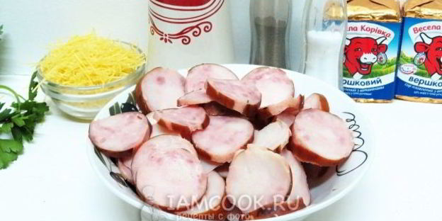 сырный суп из плавленного сыра с колбасой