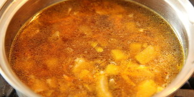 сырный суп на грибном бульоне