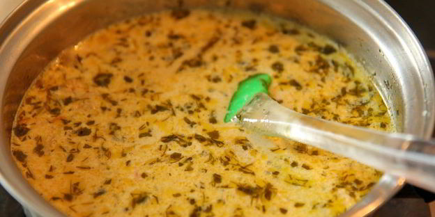 сырный суп на грибном бульоне