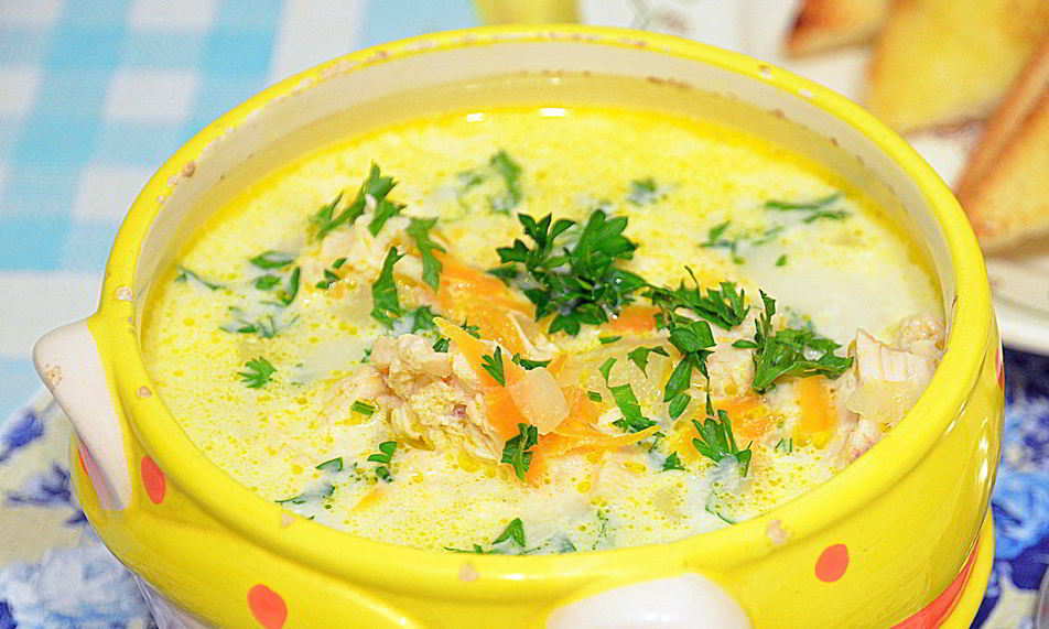 Рецепт сырного супа по-французски с плавленым сыром