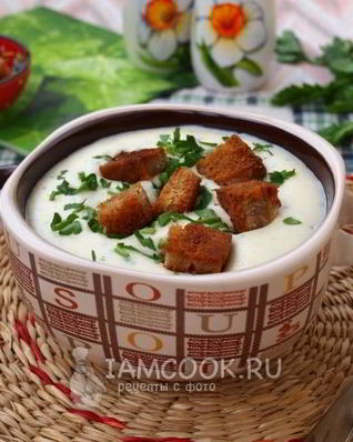 Сырный суп-пюре с картофелем