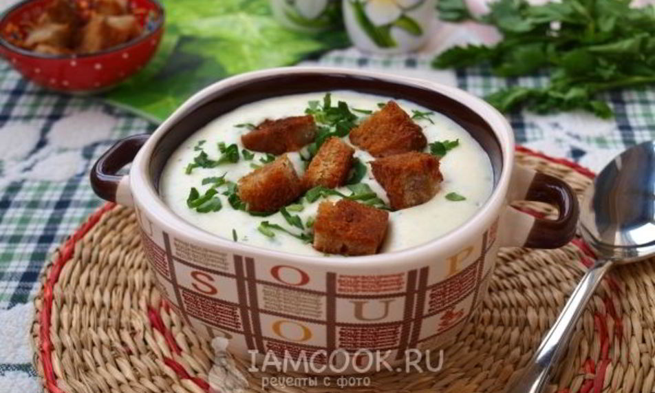 Рецепт сырного супа-пюре с картофелем