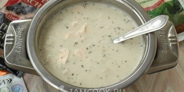 сырный суп-пюре с картофелем