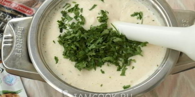 сырный суп-пюре с картофелем