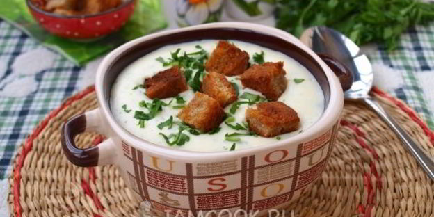 сырный суп-пюре с картофелем