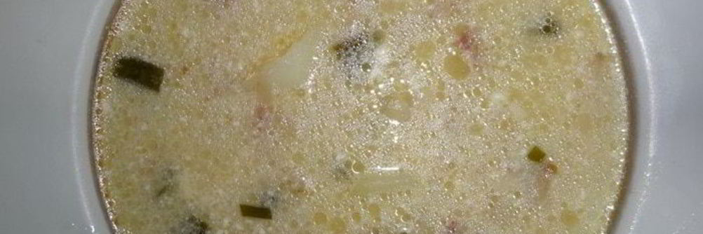 Сырный суп с беконом