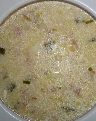 Сырный суп с беконом