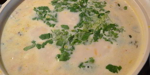 сырный суп с белой фасолью