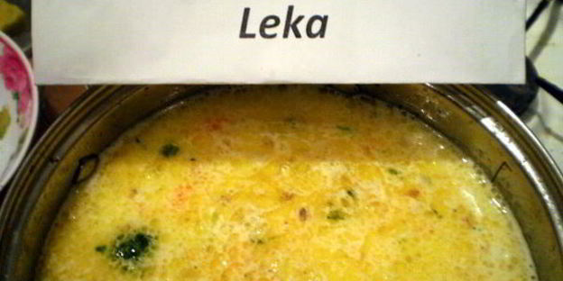 сырный суп с брюсельской капустой и клецками