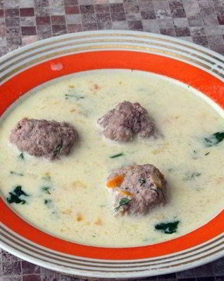 Сырный суп с фаршем